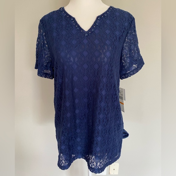 Alfred Dunner Tops - 🆕 ALFRED DUNNER Classic Blue Blouse